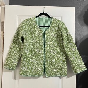Bohemian Reversible Quilted Kantha Jacket Size Medium/Large